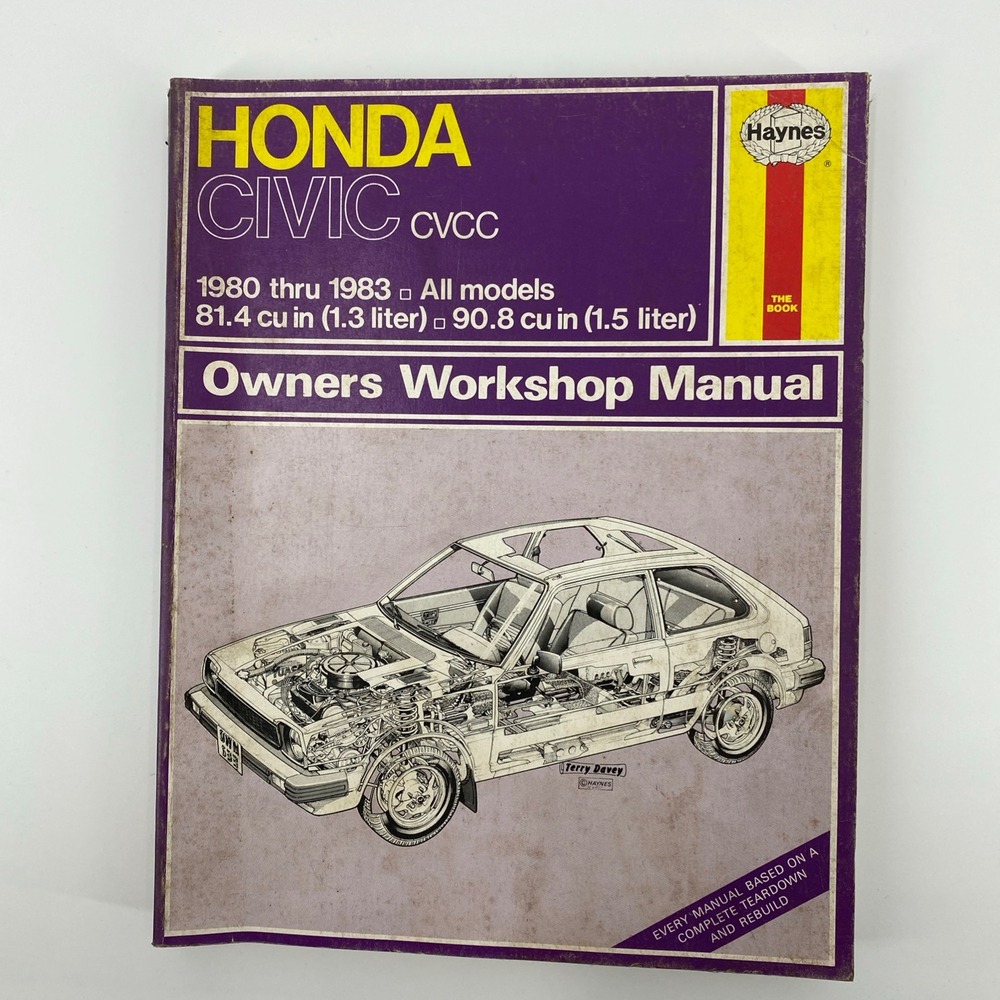 Haynes Honda Civic CVCC 1980-1983 Owners Workshop‎ Manual 1.3L 1.5L Repair Book